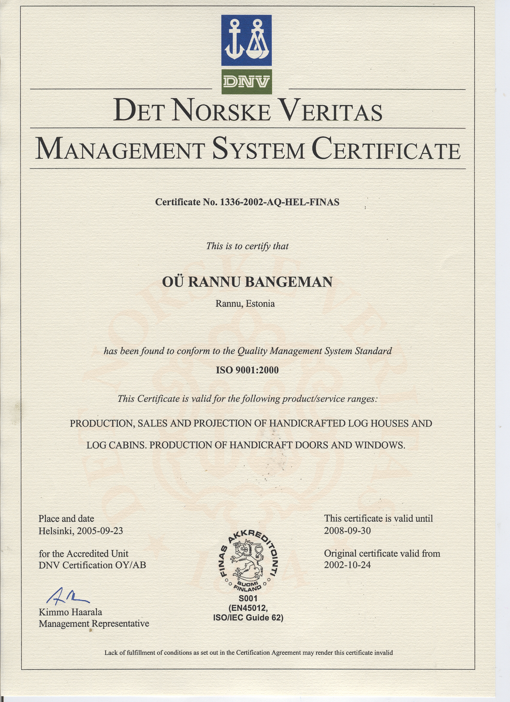 dnv sertifikat